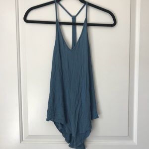 flowy blue racerback